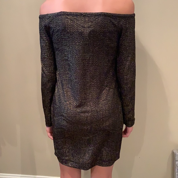 BCBGeneration Black & Gold Dress - Picture 3 of 7